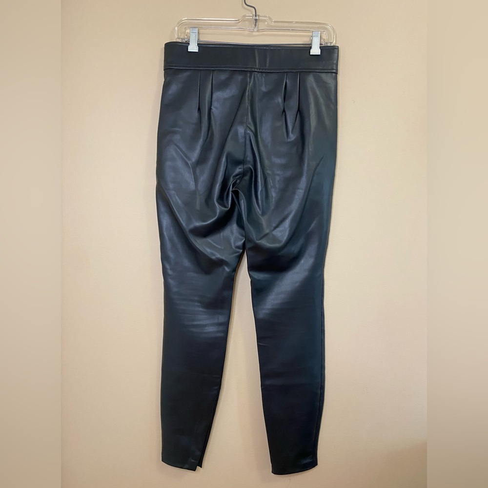 ZARA Black Faux Leather Pants - Picture 8 of 12